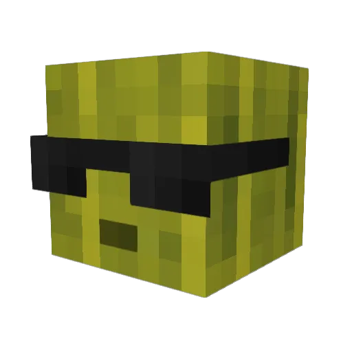 SouBolado Minecraft avatar head, 3D render