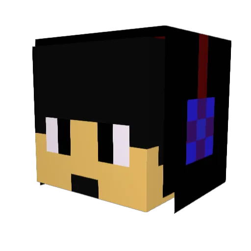 SouDanAlves Minecraft avatar head, 3D render