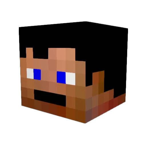 SouKung Minecraft avatar head, 3D render