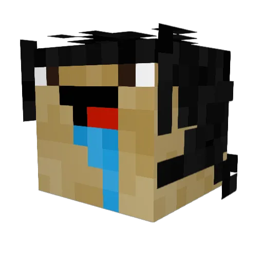 SouLZ_V Minecraft avatar head, 3D render