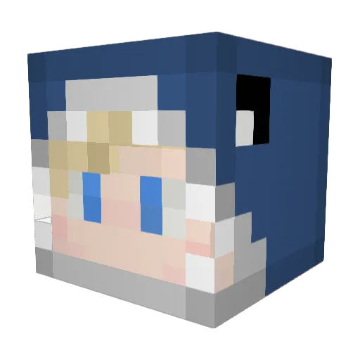 SouLucas Minecraft avatar head, 3D render
