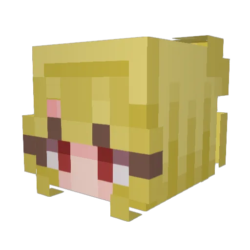 SouShinomiya Minecraft avatar head, 3D render