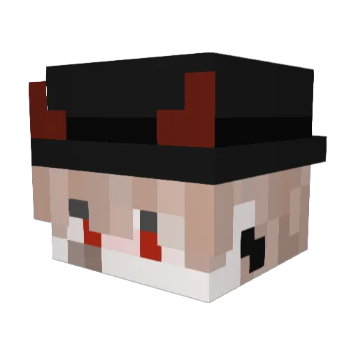SouYuke Minecraft avatar head, 3D render