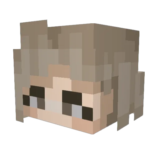 SouYyy Minecraft avatar head, 3D render