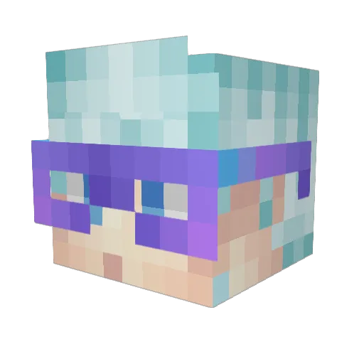 Soucius Minecraft avatar head, 3D render