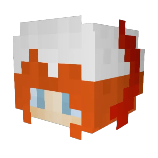 Soufallia Minecraft avatar head, 3D render