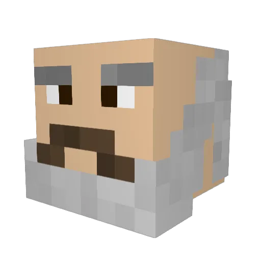 Sougondeez Minecraft avatar head, 3D render