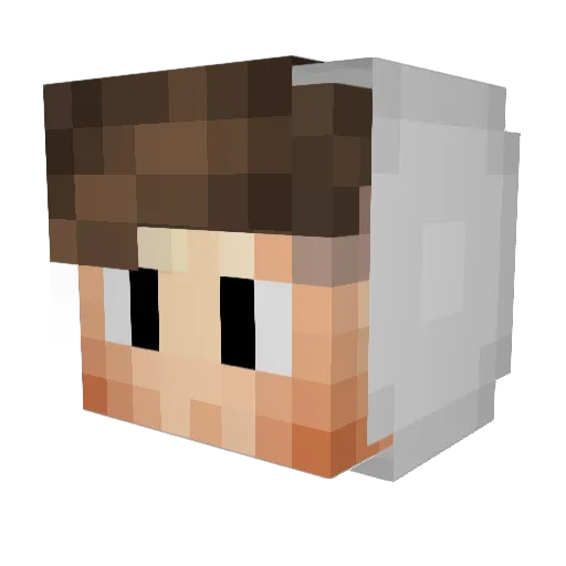 SouhCraft Minecraft avatar head, 3D render