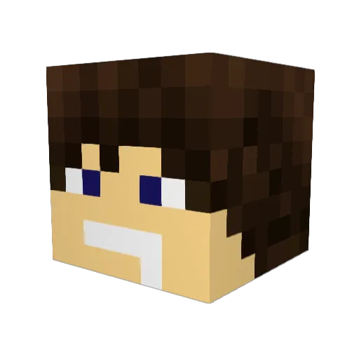 Soujiroo Minecraft avatar head, 3D render