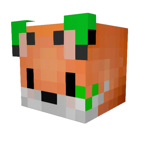 Soukerd Minecraft avatar head, 3D render