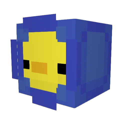 Soukoi Minecraft avatar head, 3D render