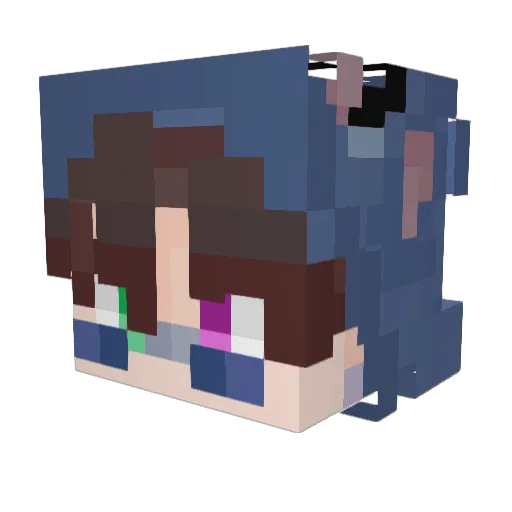 Soul1fied Minecraft avatar head, 3D render