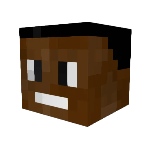 SoulBlank Minecraft avatar head, 3D render