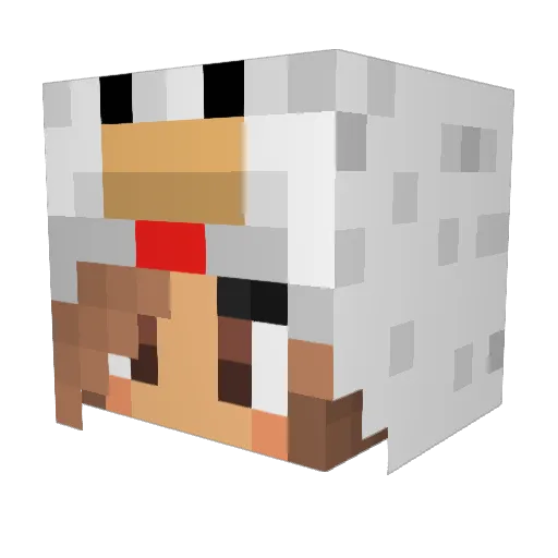 SoulChickenGirl Minecraft avatar head, 3D render