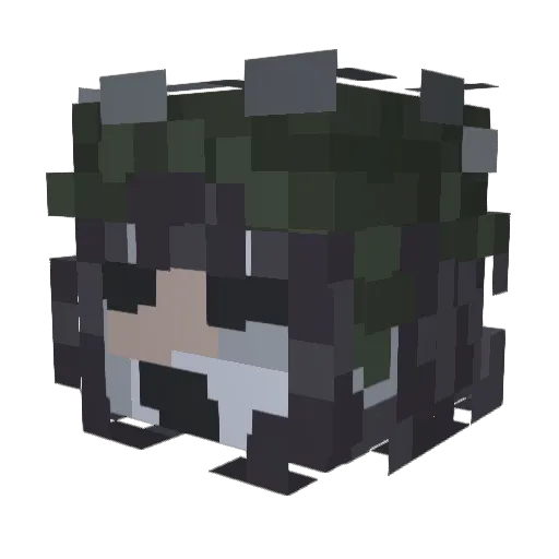 SoulFire16 Minecraft avatar head, 3D render