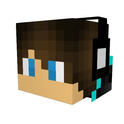 SoulGuardian Minecraft avatar head, 3D render