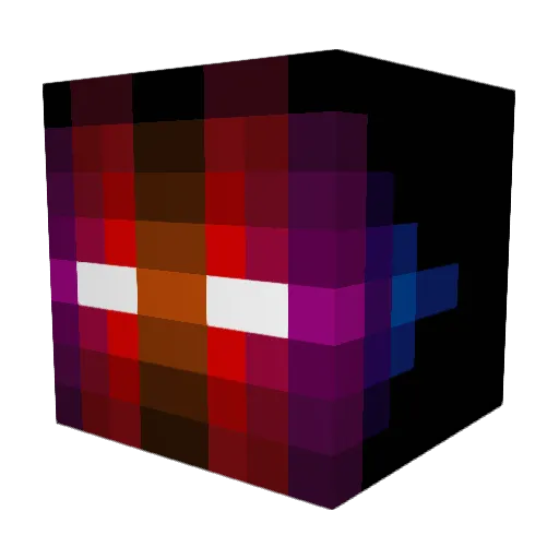SoulHunter1_ Minecraft avatar head, 3D render