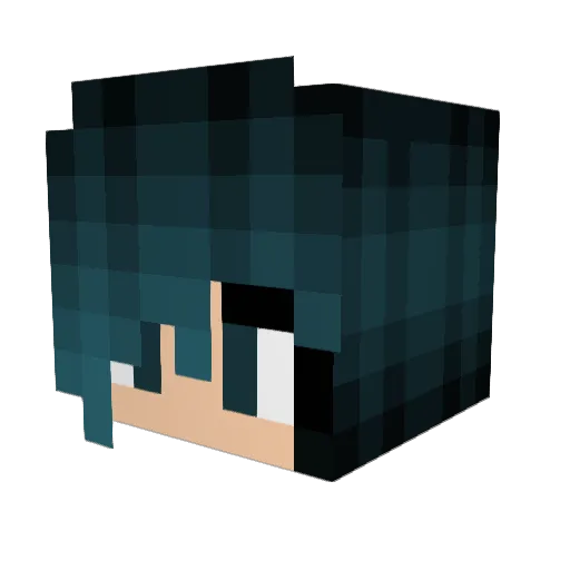 SoulMG Minecraft avatar head, 3D render