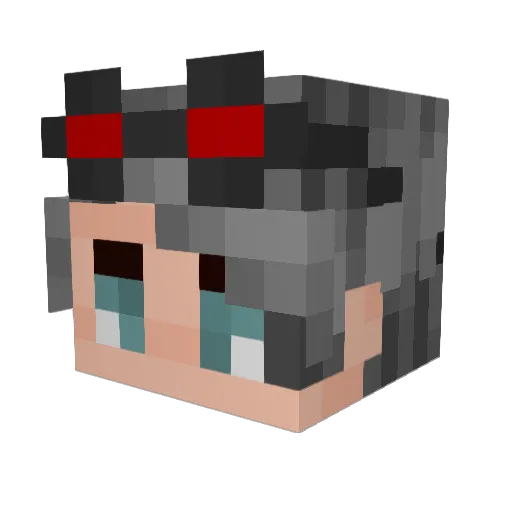 SoulMercey Minecraft avatar head, 3D render