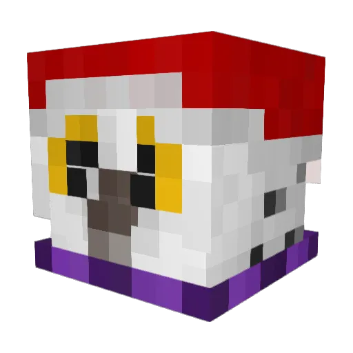 SoulOwl Minecraft avatar head, 3D render
