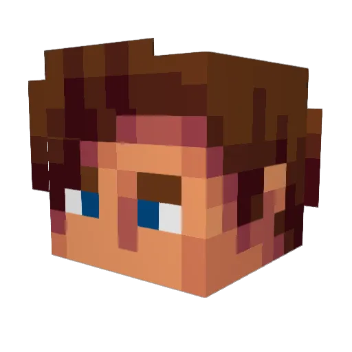 SoulProtagonist Minecraft avatar head, 3D render