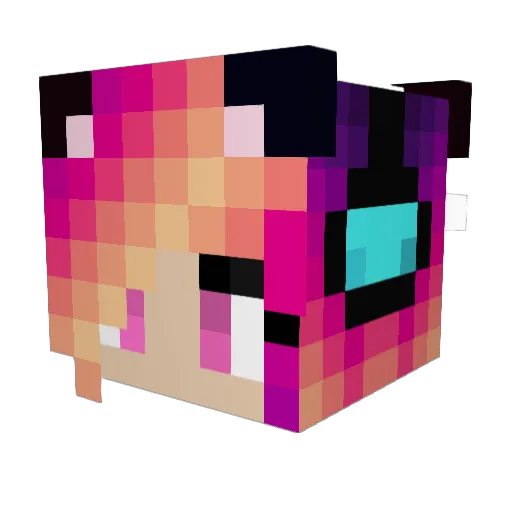SoulQueen1848 Minecraft avatar head, 3D render