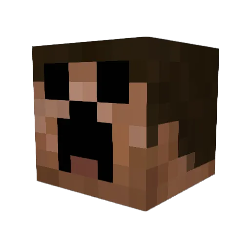 SoulReaperX2 Minecraft avatar head, 3D render
