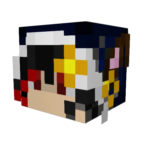 SoulSilvi Minecraft avatar head, 3D render