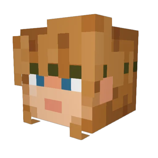 SoulYeetus Minecraft avatar head, 3D render