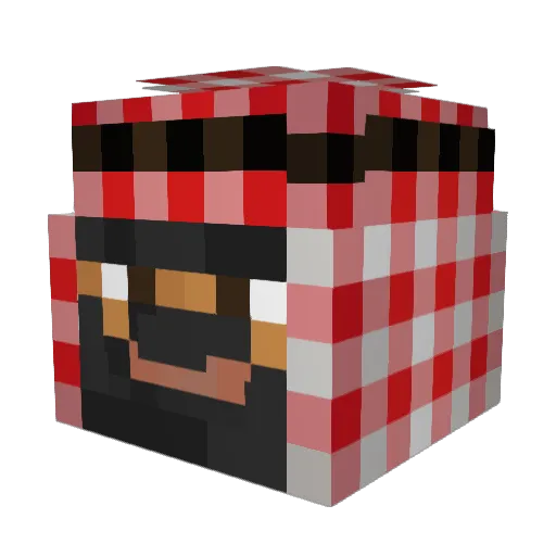 SoulZ_X33 Minecraft avatar head, 3D render