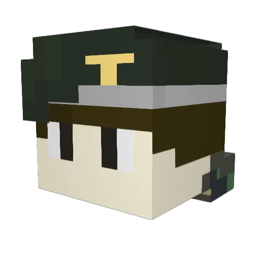 Soul_Chicken Minecraft avatar head, 3D render