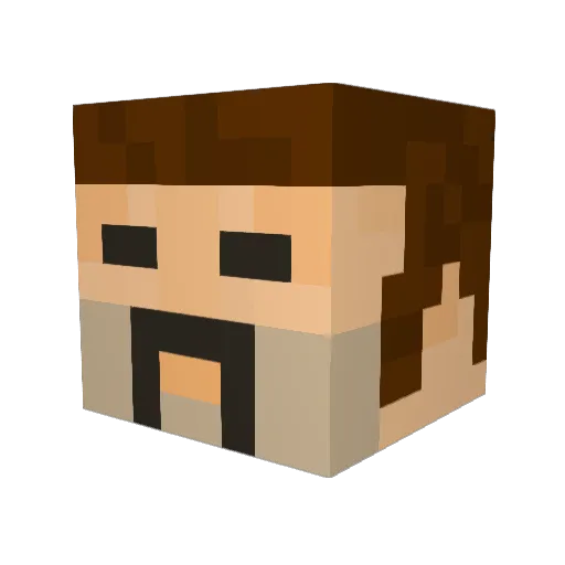Soul_ITA Minecraft avatar head, 3D render