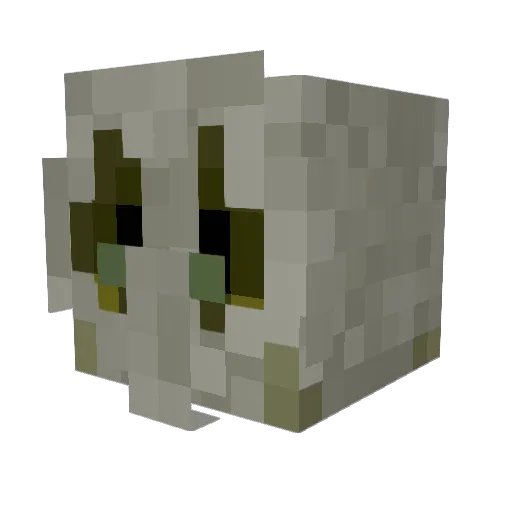 Soul_Silver_ Minecraft avatar head, 3D render