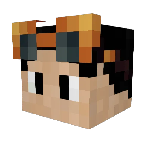 Soulcaller Minecraft avatar head, 3D render