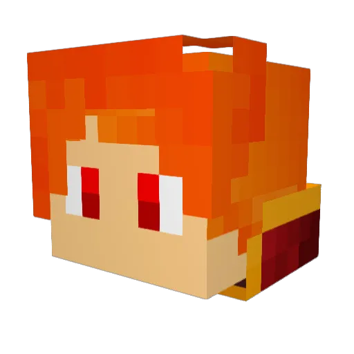 Soulcreaper Minecraft avatar head, 3D render