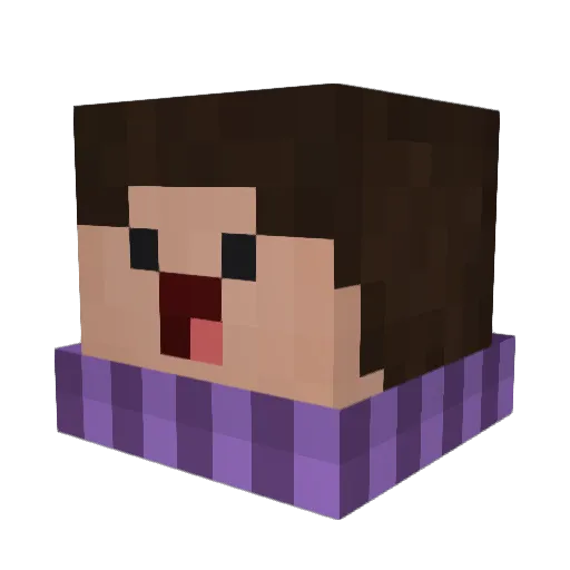 Souldscher Minecraft avatar head, 3D render