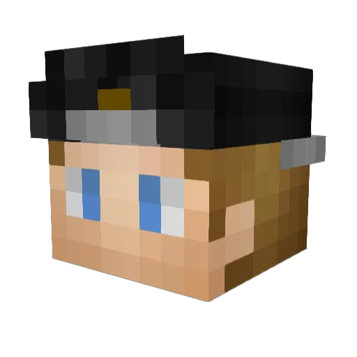 Soulers Minecraft avatar head, 3D render