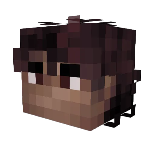 Soulevement Minecraft avatar head, 3D render