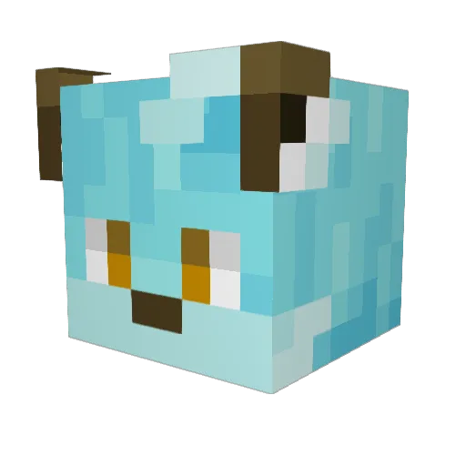 SoulfireFox Minecraft avatar head, 3D render