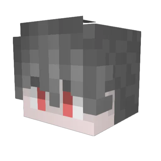 SoulfulCorvus Minecraft avatar head, 3D render