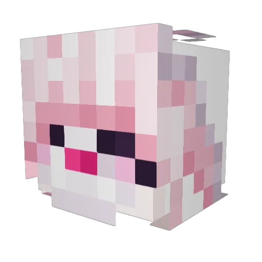 Soulira Minecraft avatar head, 3D render