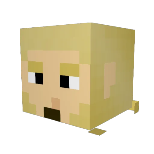 SouljaJake Minecraft avatar head, 3D render
