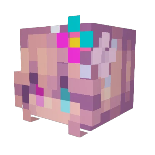 SoulkunE Minecraft avatar head, 3D render