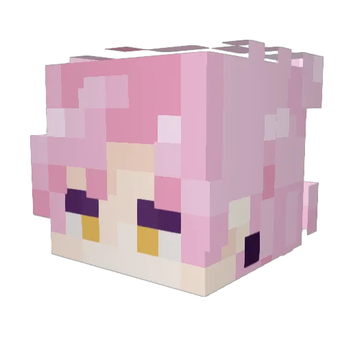 Soulless_Hearts Minecraft avatar head, 3D render