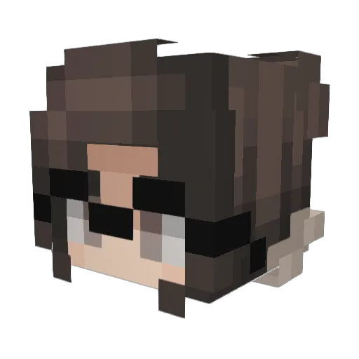 Souloutz Minecraft avatar head, 3D render