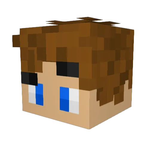 Soultism Minecraft avatar head, 3D render