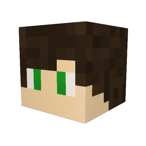Soulvit Minecraft avatar head, 3D render