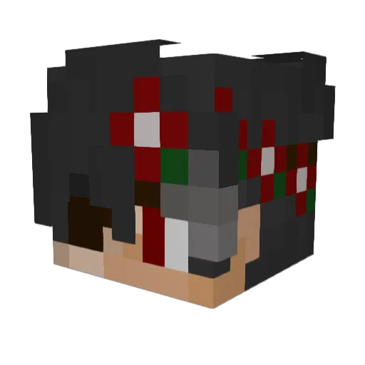 SoulzKing Minecraft avatar head, 3D render