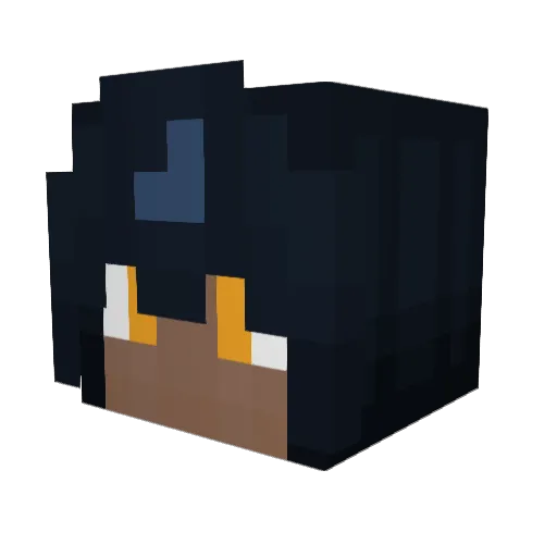 SoumaPop Minecraft avatar head, 3D render