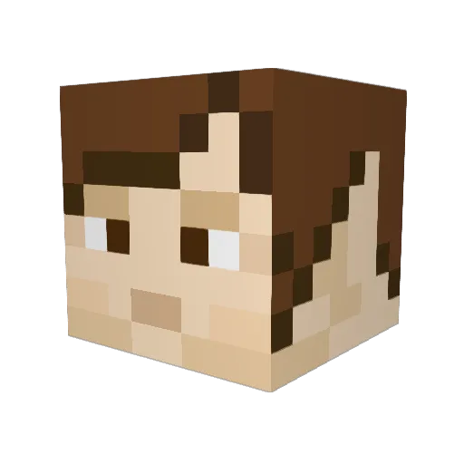 Soumac Minecraft avatar head, 3D render